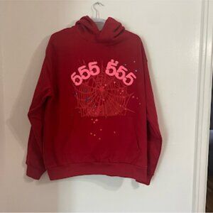 NWT Sp5der Worldwide Web Hoodie in Red | Size: Various